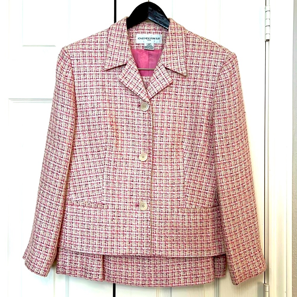 Jones New York Suit Jacket Skirt Suit Set Size 14P NWT